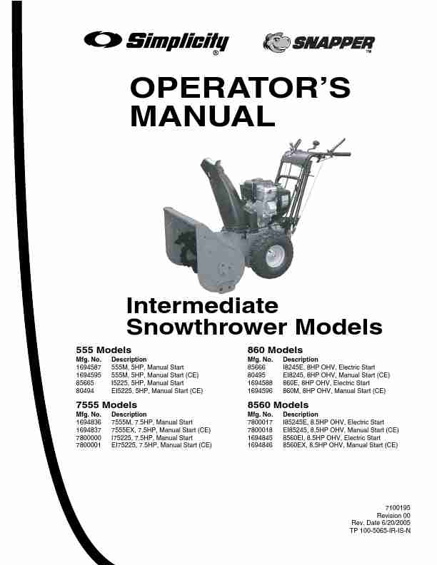 Snapper Snow Blower 860-page_pdf